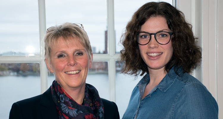 Porträtt Susanne Åhman och Therese Brunbäck, tema hållbara arbetstider.