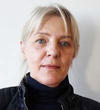 Ansiktsporträtt Gun Johansson.
