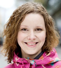 Ansiktsporträtt Erika Wall.