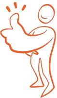Tumme upp illustration Suntarbetsliv.