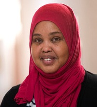 Asmahan ahmed Saeed, skyddsombud på Sjötäppan seniorcenter i Nacka