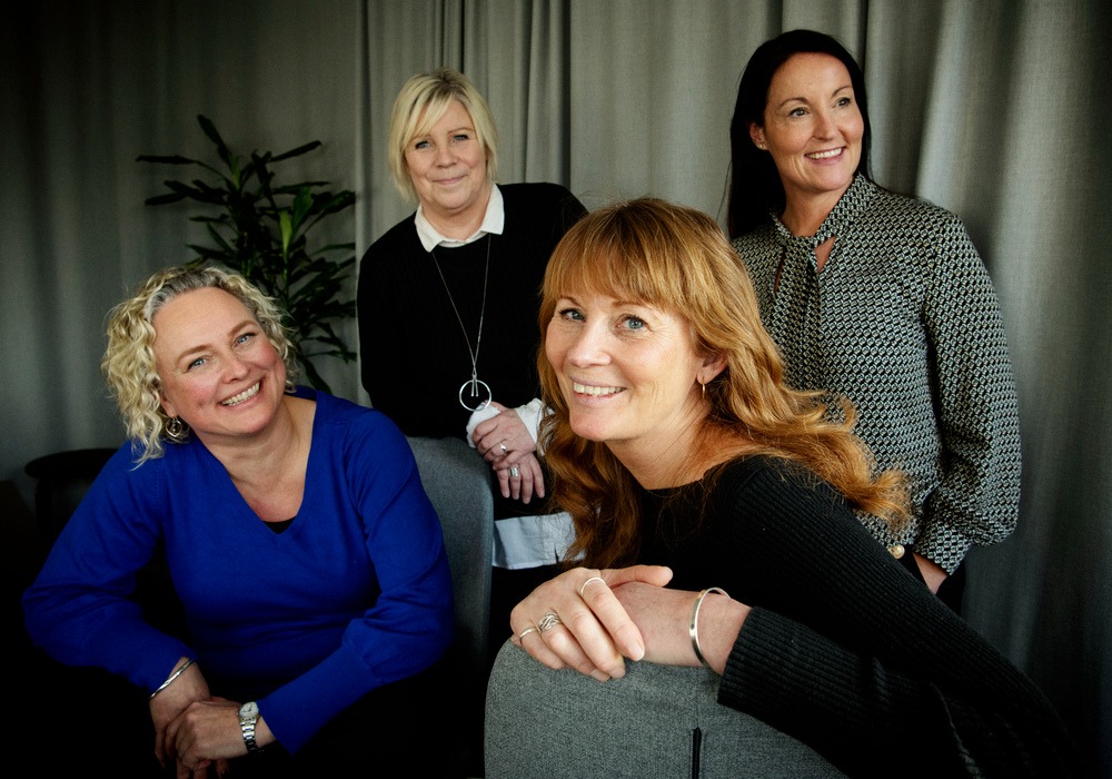Maria Karlander, Katarina Brännström, Kristina Svensson förvaltningschef kultur och fritid, och Marith Hesse, Partille kommun.
