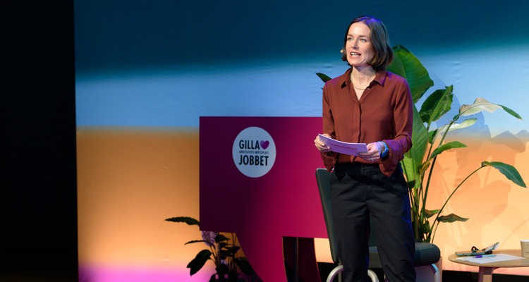 Karin Hagman, moderator på Gilla Jobbet