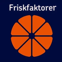 ikonbild för friskfaktorhjulet med orange tårtbitar mot blå bakgrund.