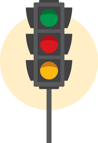 Illustration trafikljus.