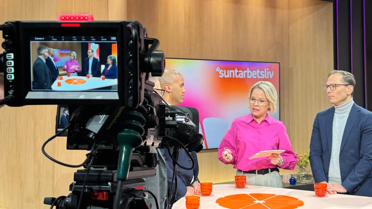En bild från inspelningen av Studio Friskfaktor.