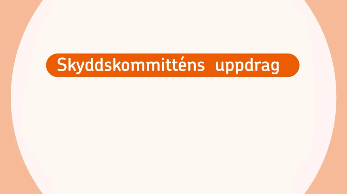 En orange klisterlapp där det står skydskommutens uppgradering.